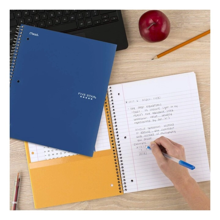 3 Subject Notebook Spiral - Lined 150 Sheets