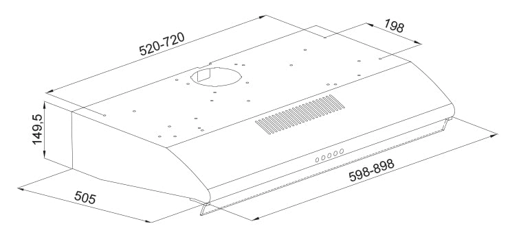 Classic Cooker Hood - 90 cm