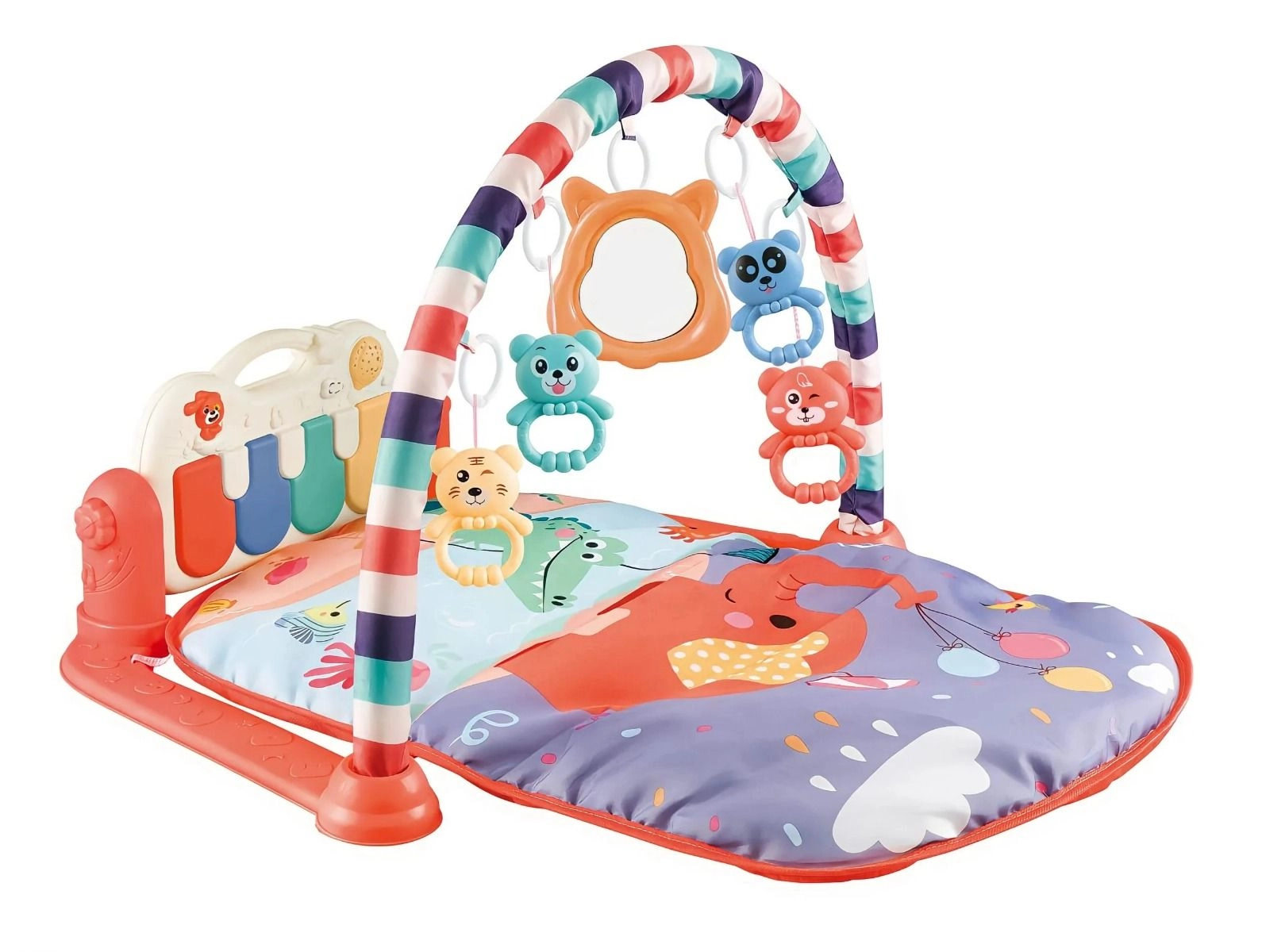 Monkey Hat Pedal Piano Activity Play Mat - 2+