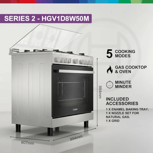 Series 2 HGV1D8W50M GAS Cooker