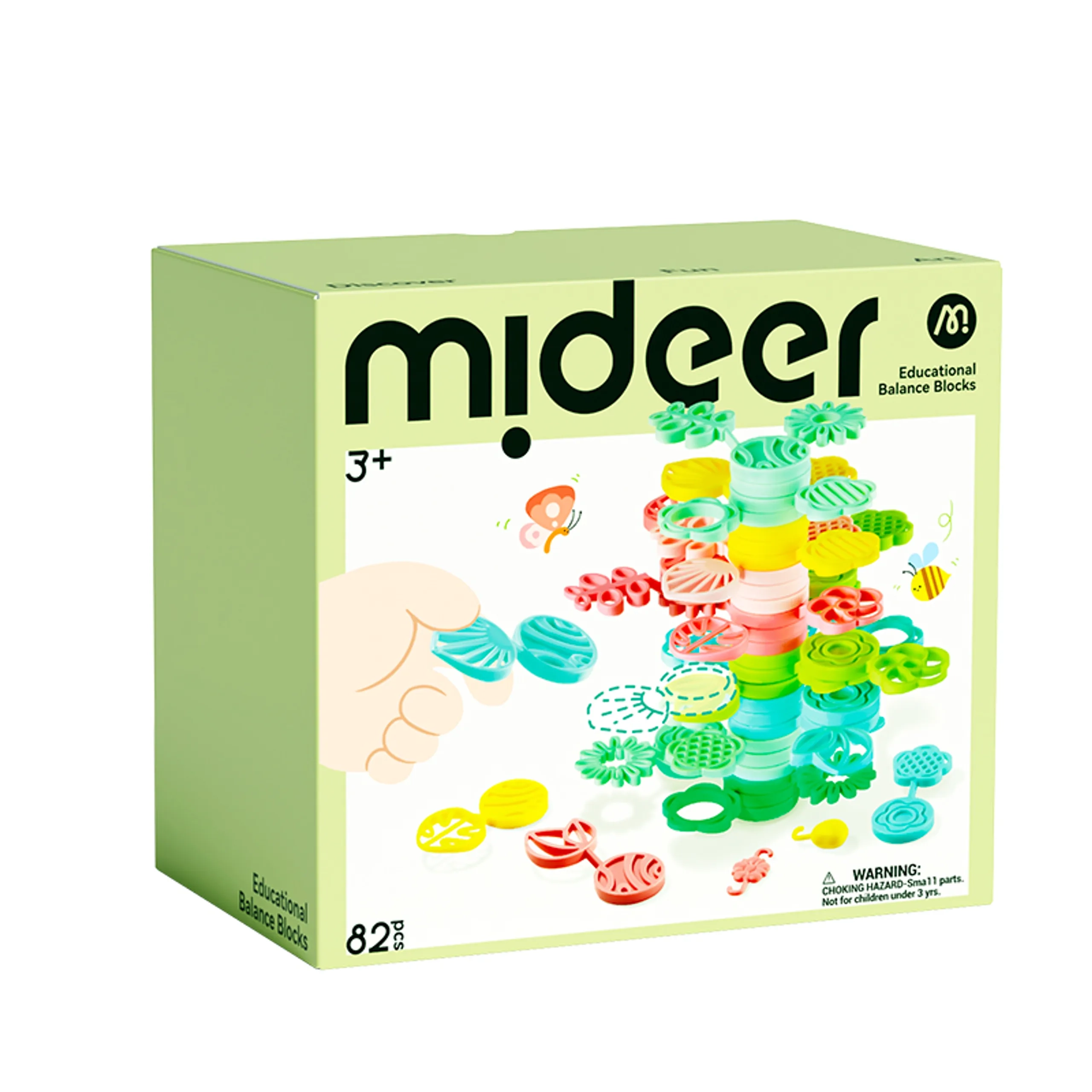 MIDEER Floral Balancing Blocks - Multi Colour