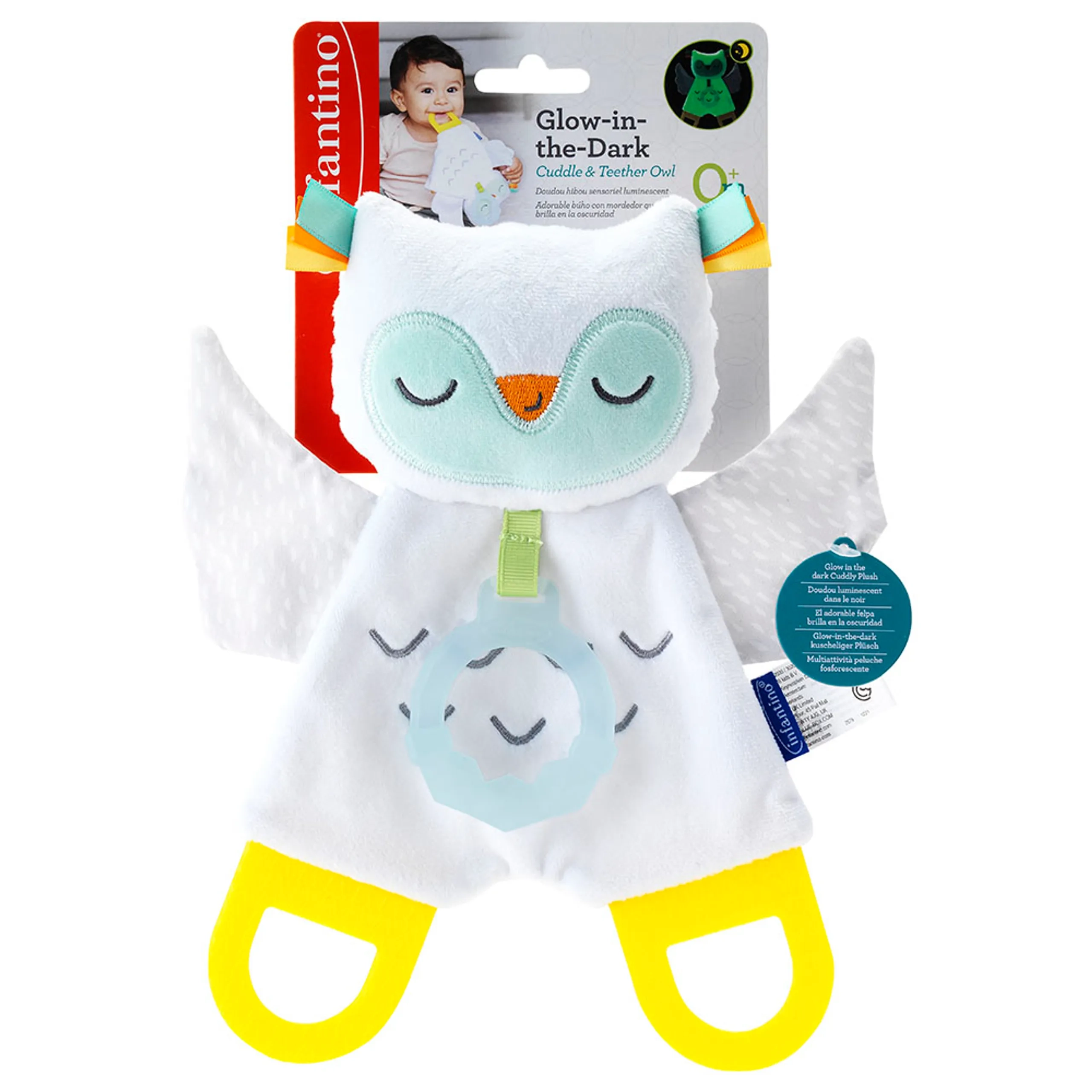 Infantino Glow-In-The-Dark Cuddle & Teether - Owl