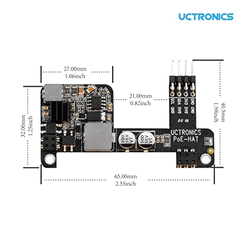 U6241 PoE HAT - 12.5W 40-57V IEEE 802.3af