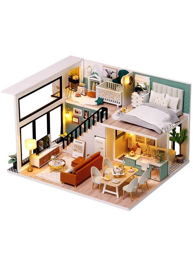 Fsolis DIY Dollhouse Miniature Kit - 3D Wooden Furniture