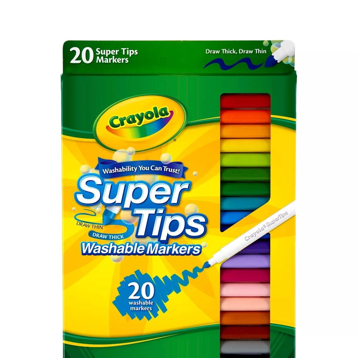 Super Tips Washable Markers - 20 Multi Colour