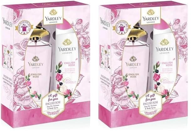 Yardley English Rose - Eau De Toilette 125ml + English Rose - Body Spray 150ml