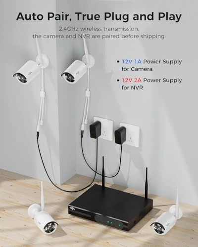 Pro WiFi Wireless Security Camera System - 12pcs 16 Channel 5MP