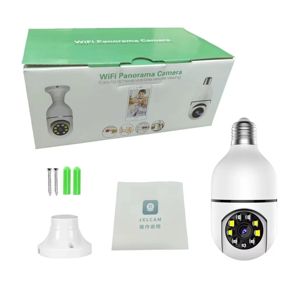 E27 Bulb PTZ Wi‑Fi Security Camera