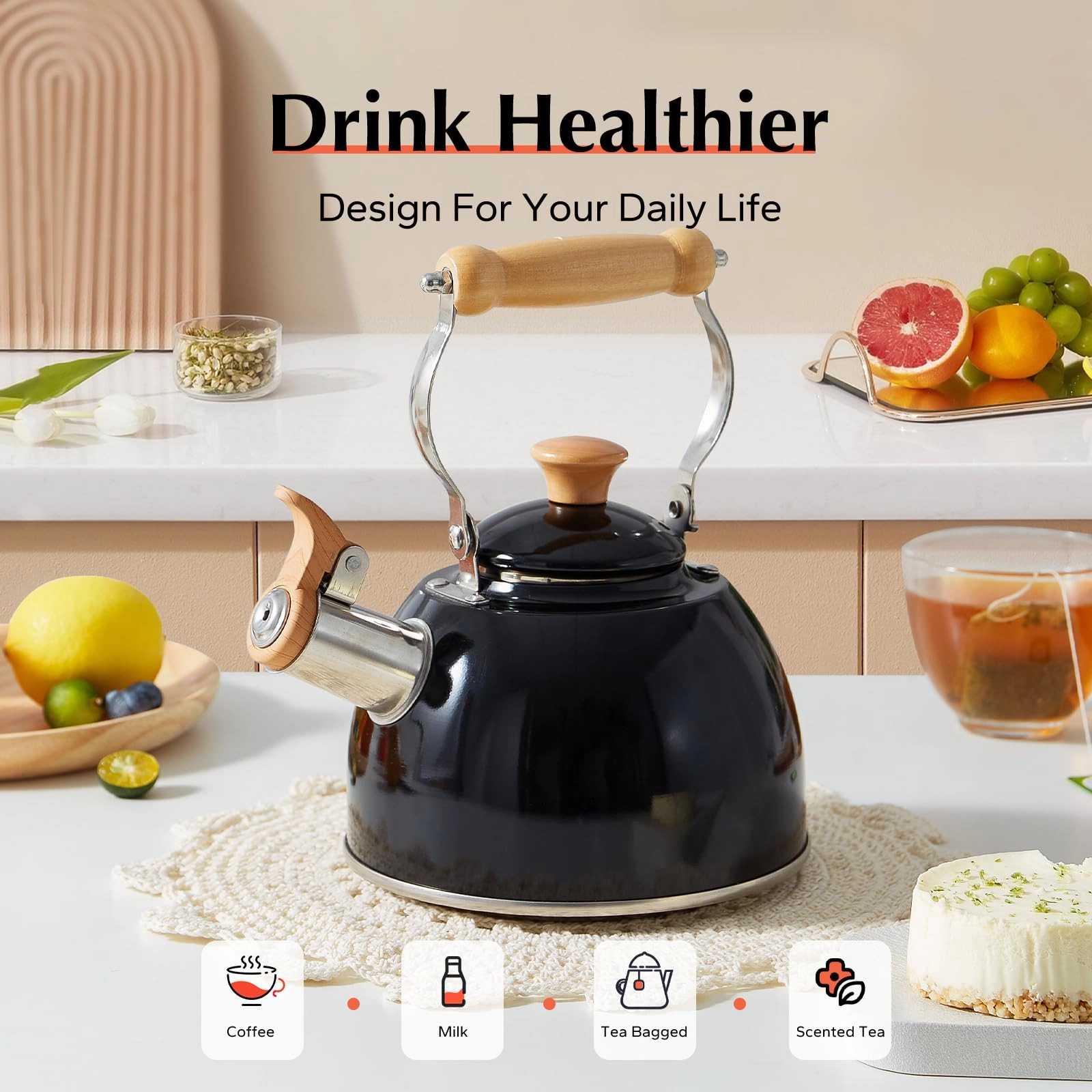 Tea Kettle - Stainless Steel 1.5 Quarts