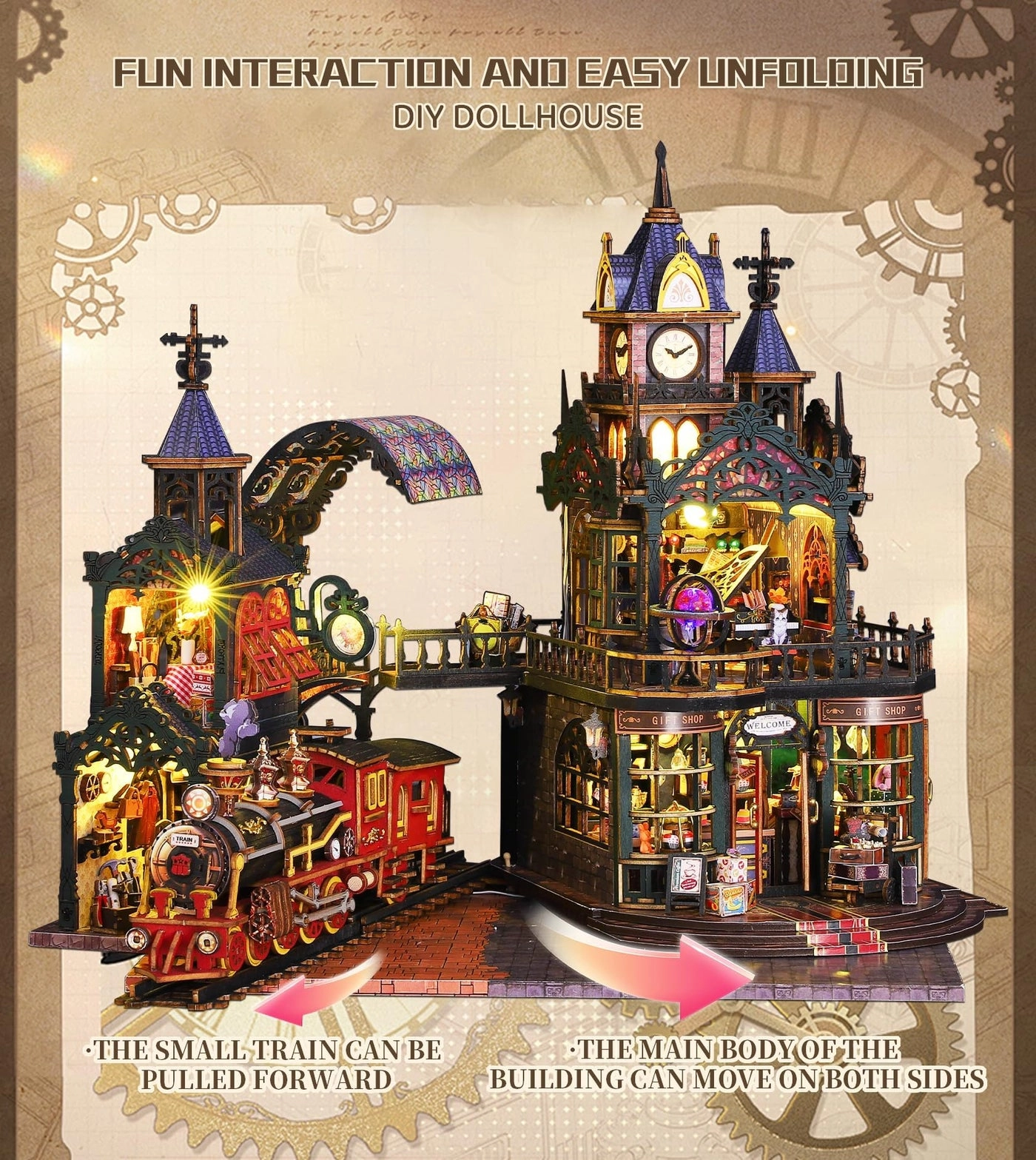 Book Nook Kit - Fantasy Train Platform
