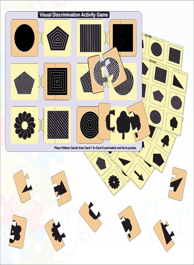 WISSEN Wooden Visual Discrimination Activity Game - 3 years+