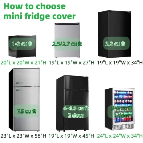 Fridge Cover - Waterproof Dustproof 20" x 20" x 21"