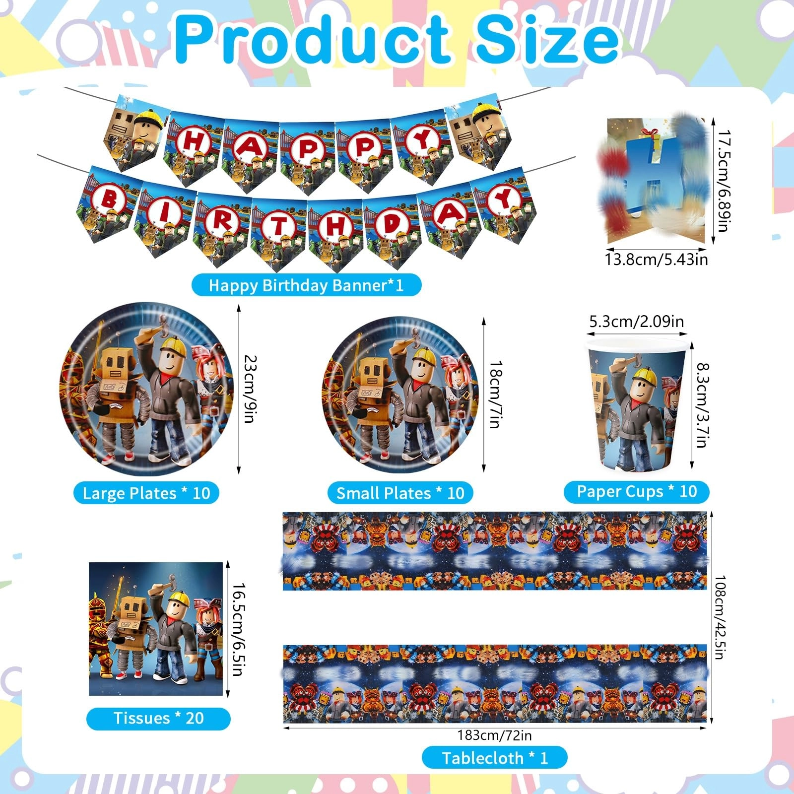 Party Tableware Set - 52PC Birthday