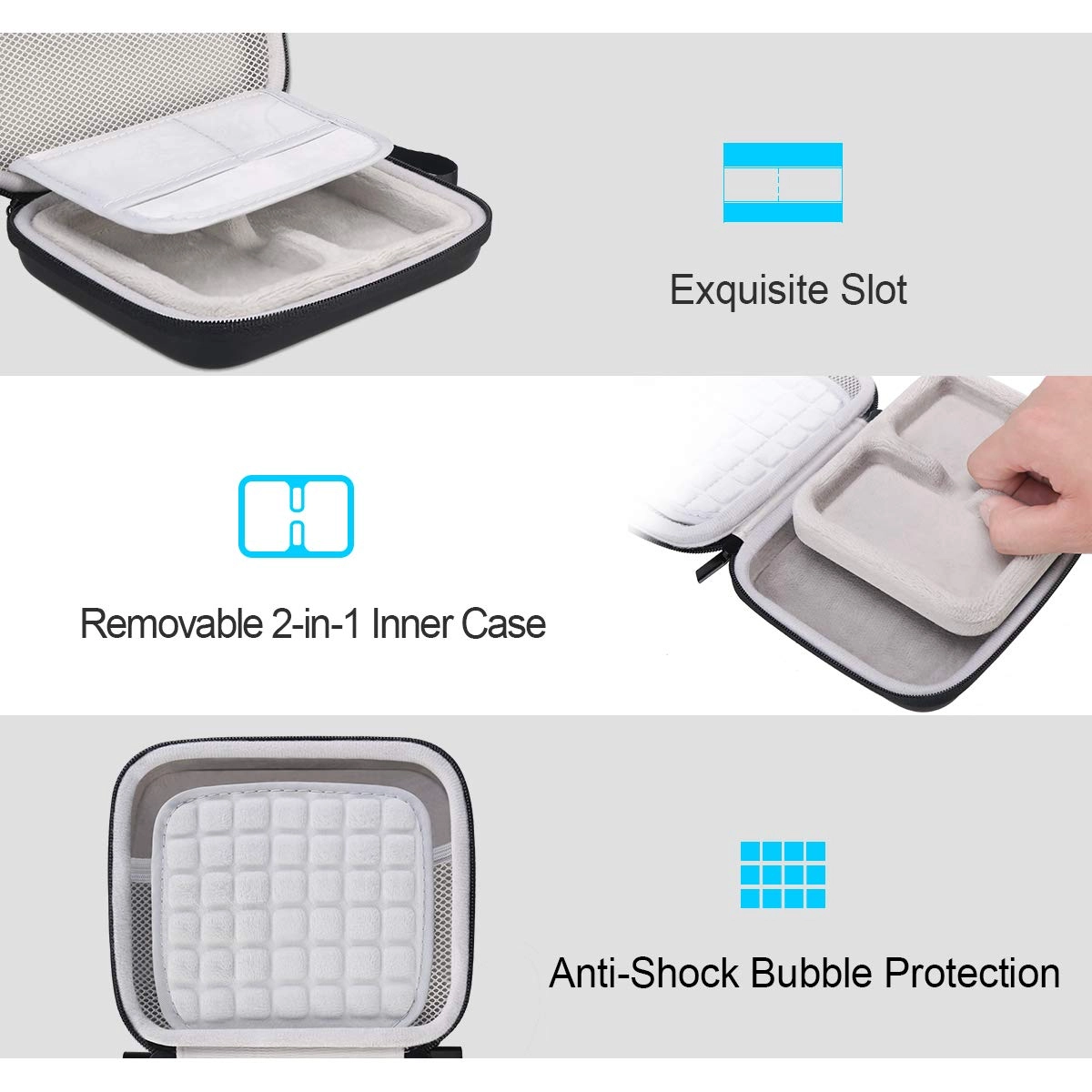 Hard Drive Carrying Case - 1TB 2TB 3TB 4TB 5TB 6TB