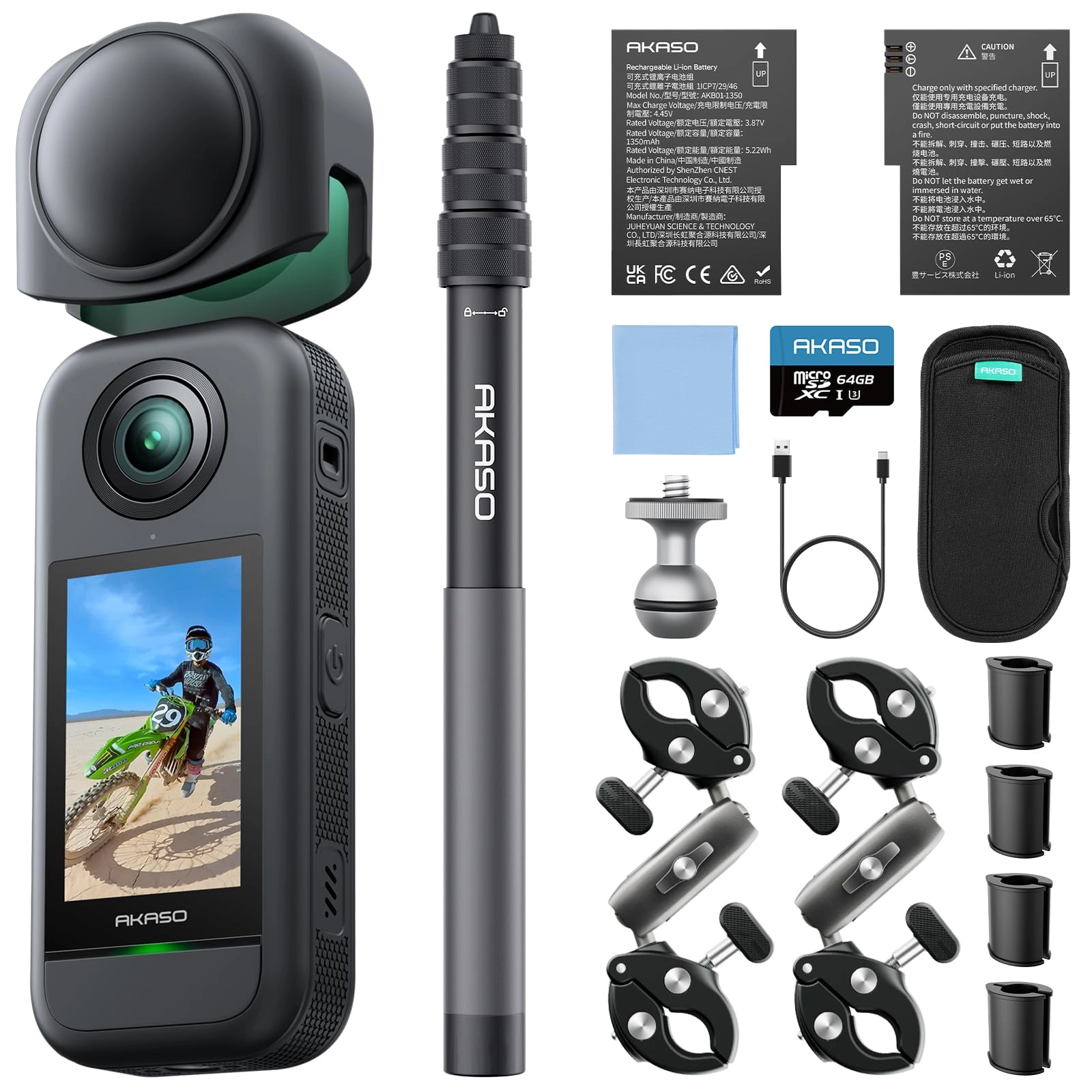 Akaso 360 - 5.7K + MicroSD Card - 256GB