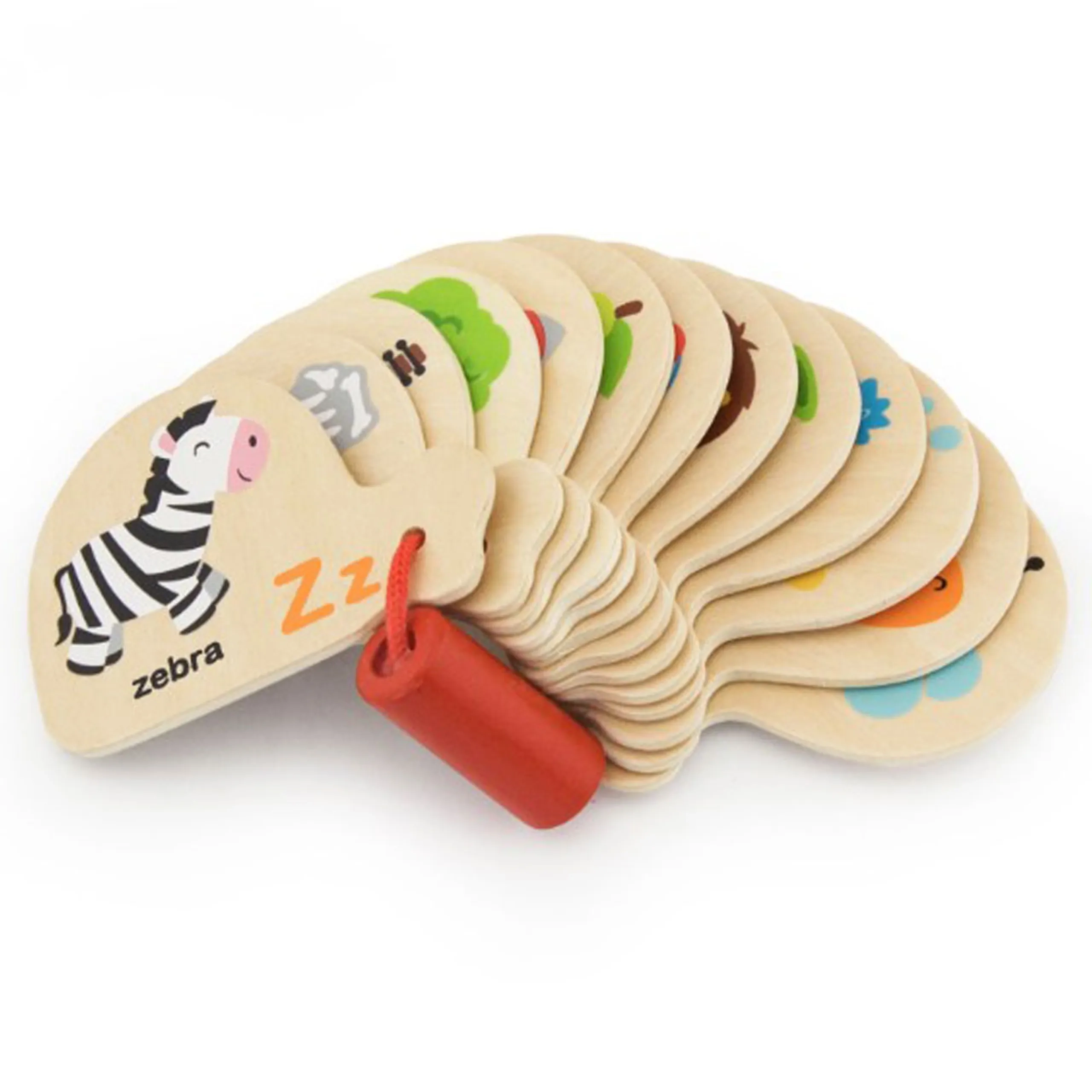 Mini Alphabet Letters Wood Book - 12 months+