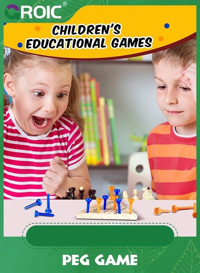 Triangle Peg Game - 4 Sets Travel Size Educational