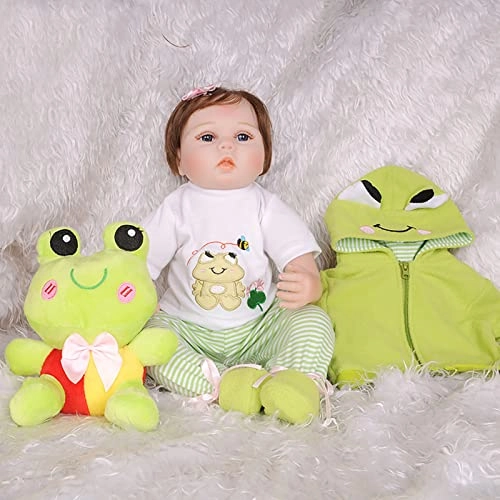 Reborn Baby Doll - 55cm Soft Silicone Limbs Cloth Body