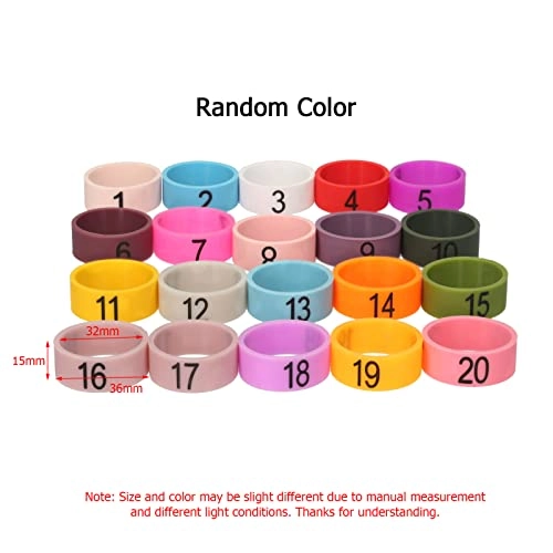 Microphone ID Rings Wired Microphone 20 PCS Multicolor Soft Silicone