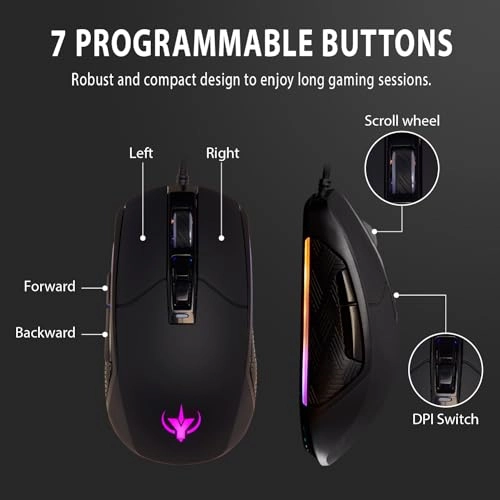 Action MO-101 Ergonomic Gaming Mouse - Wired