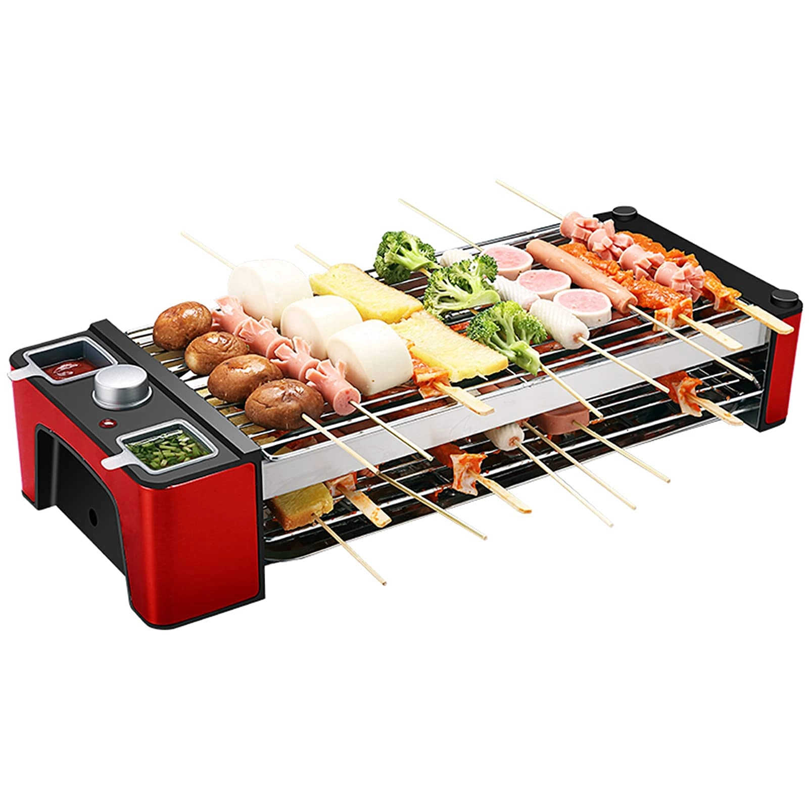 Linjolly 2-tier electric grill pan - 1200 W 5-7 peoples