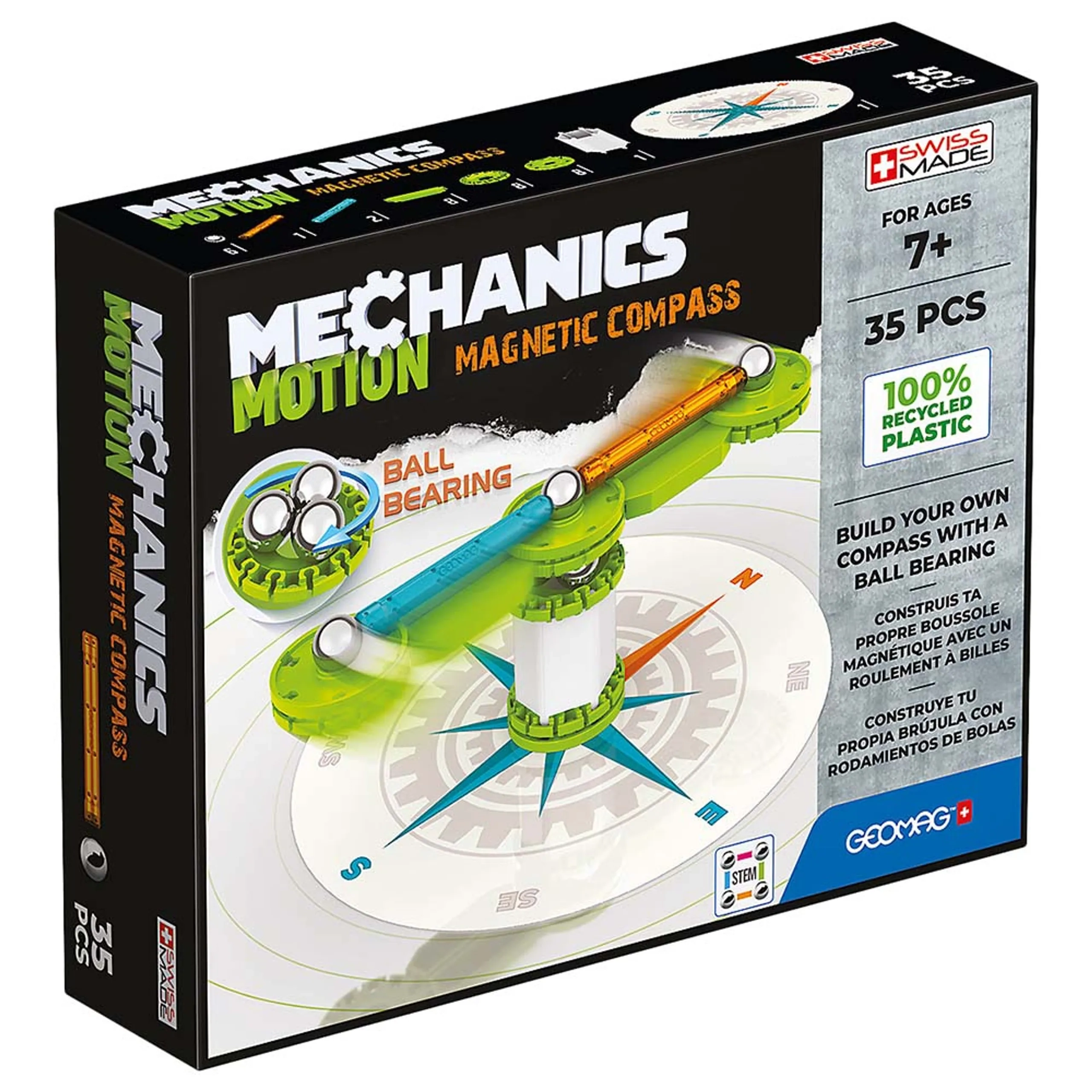 Geomag Mechanics Motion Recycled Magnetic Compass Science - 7 years+ 35 pieces
