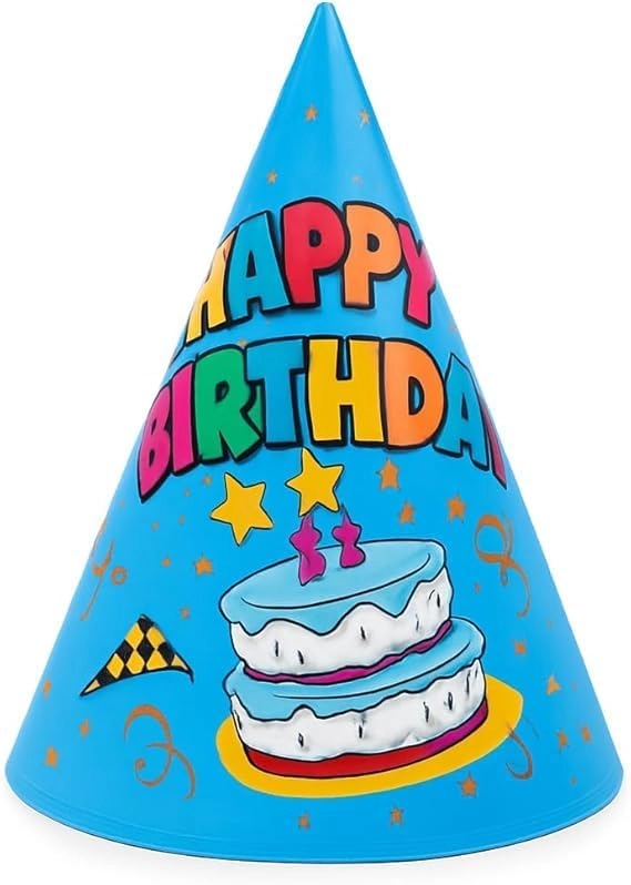 Kidwala Birthday Cone Party Hats - Pack of 6
