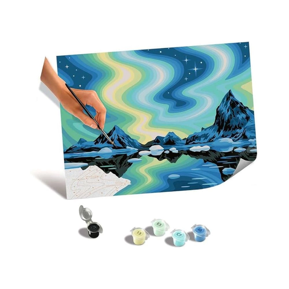 CreArt Canvas Edition Paint By Numbers Kit - three precision brushes