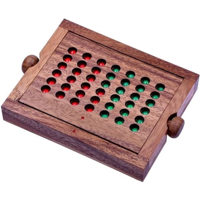 FOUR IN ONE ROW - Wooden Coloured Balls