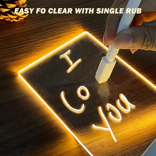 LED Note Board - Acrylic Warm Yellow LED USB & Battery Powered