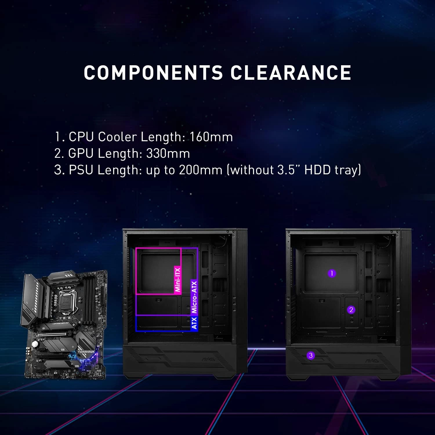 MAG FORGE 112R - Tempered Glass Side Panel Mid-Tower
