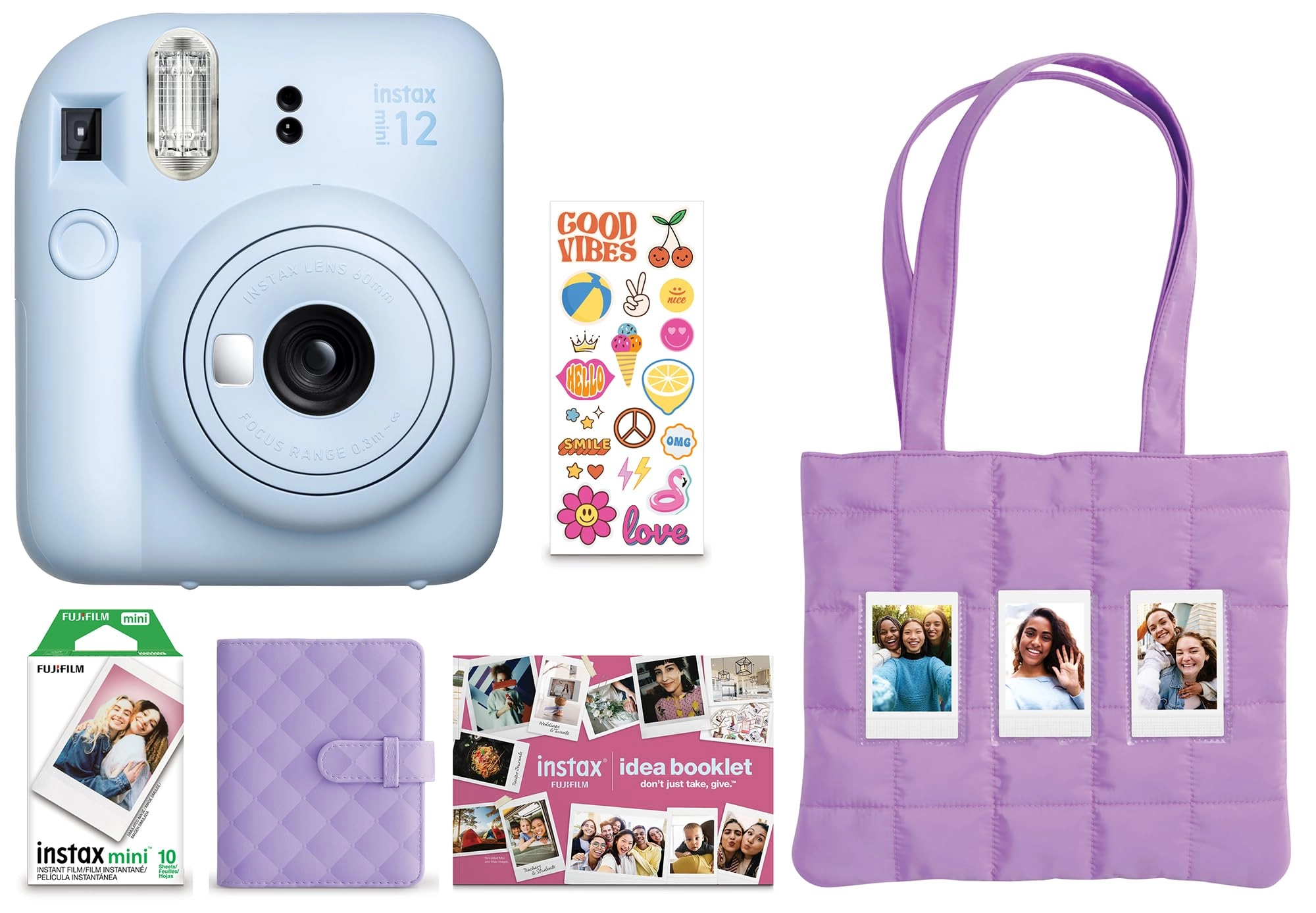 Instax Mini 12 - Blue 2025 Holiday Bundle