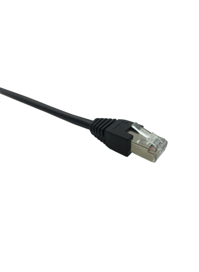 RJ45 Male to Female Cat 5e Panel Mount Cable - 1m