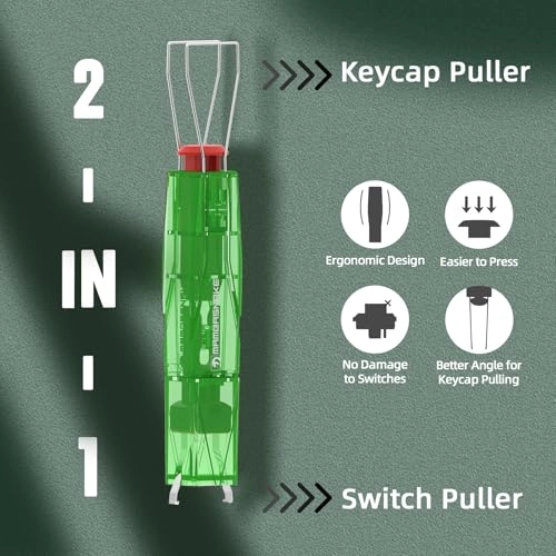 2-in-1 Keycap Switch Puller - 304 Stainless Steel Blue