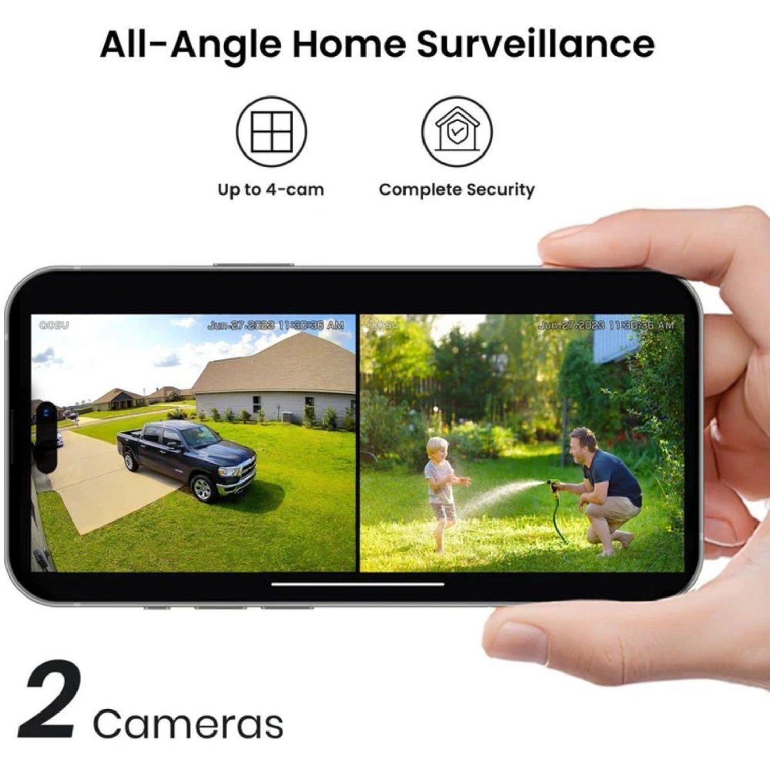 Solar Security Cameras - 2 2K QHD