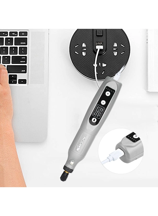 Mini Electric Grinder - 5-Speed USB Charging Grey