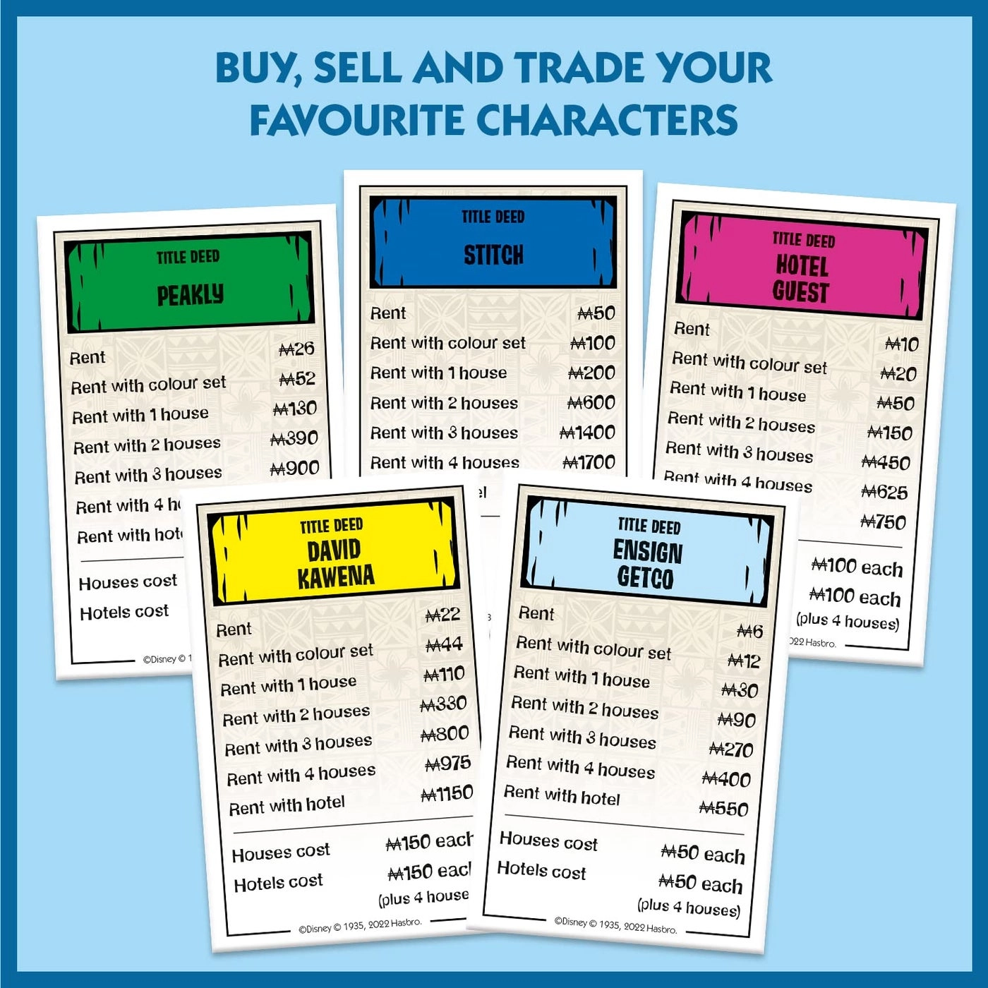 Lilo and Stitch Monopoly