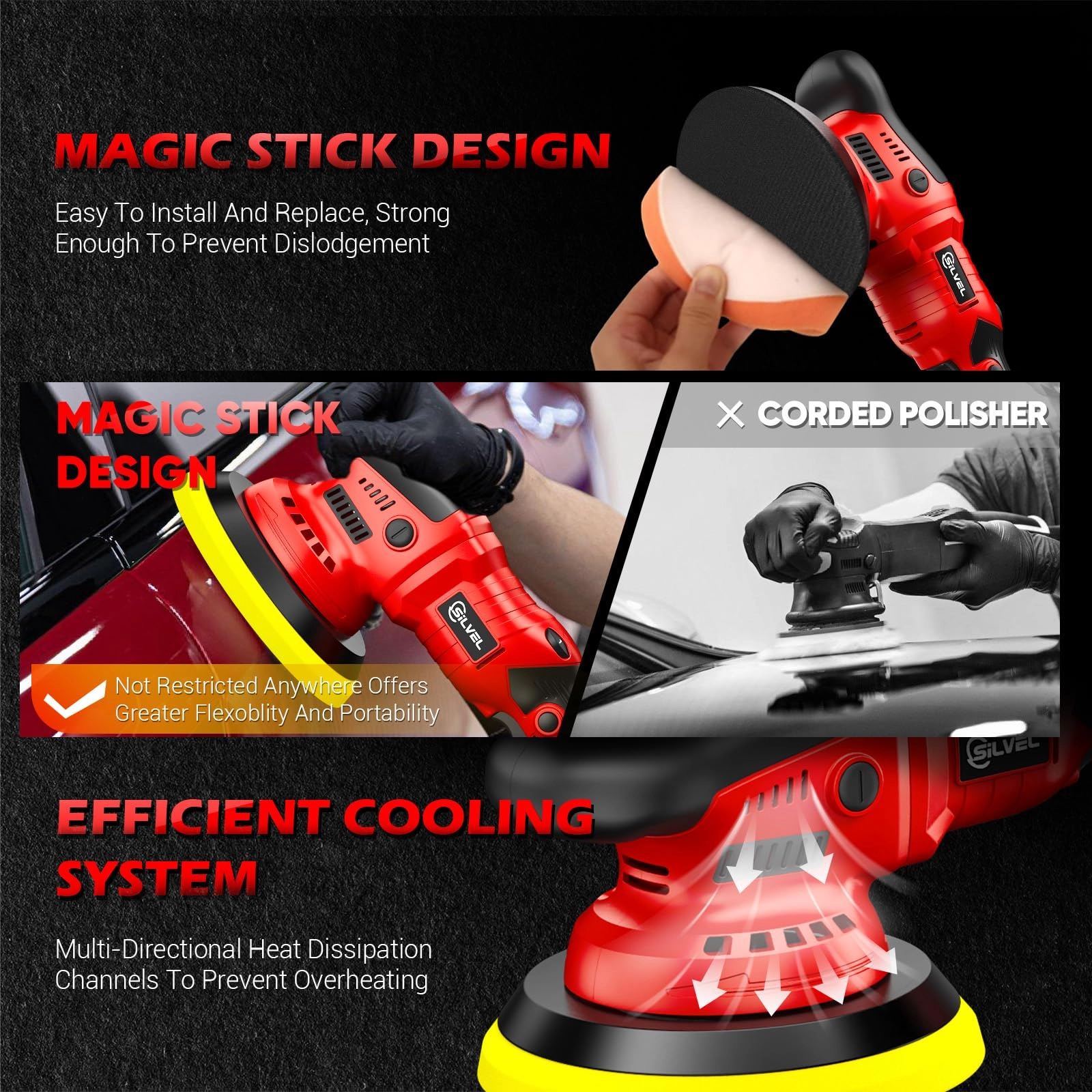 Cordless Car Buffer Polisher - 5 Inch