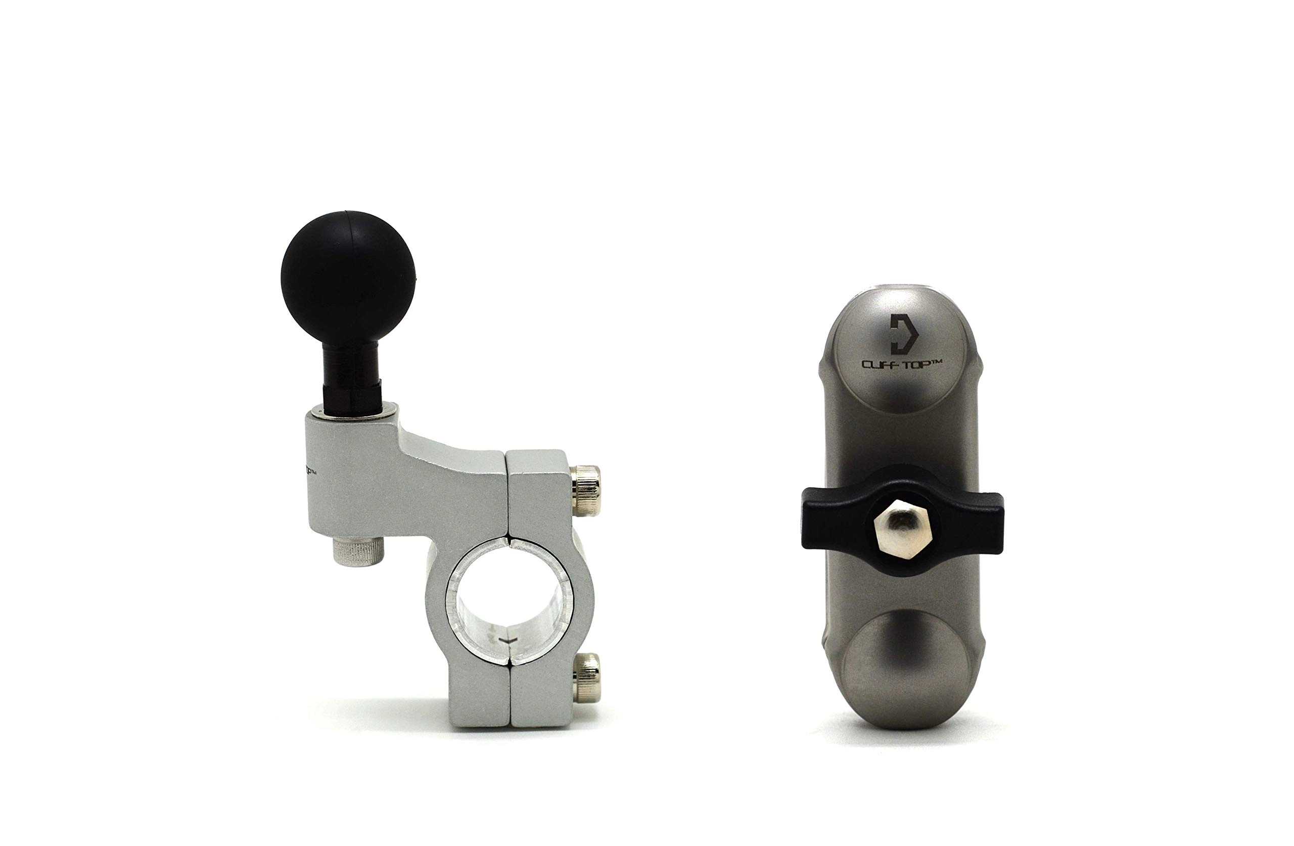 Cliff Top Power Supply Double Socket Arm + Handlebar Mounting Base - 1 inch