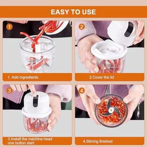 Electric Kitchen Chopper - 350 ml Battery Powered