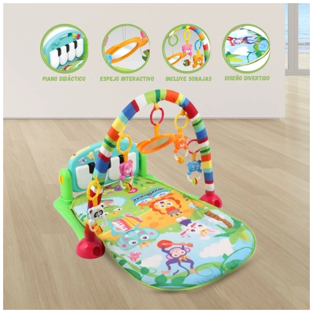 Baby Play Gym Piano Mat - Pink Newborn up to 12 months