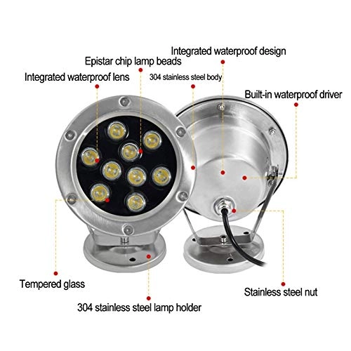 Low Voltage RGB Underwater Pond Led Light - 39 inches
