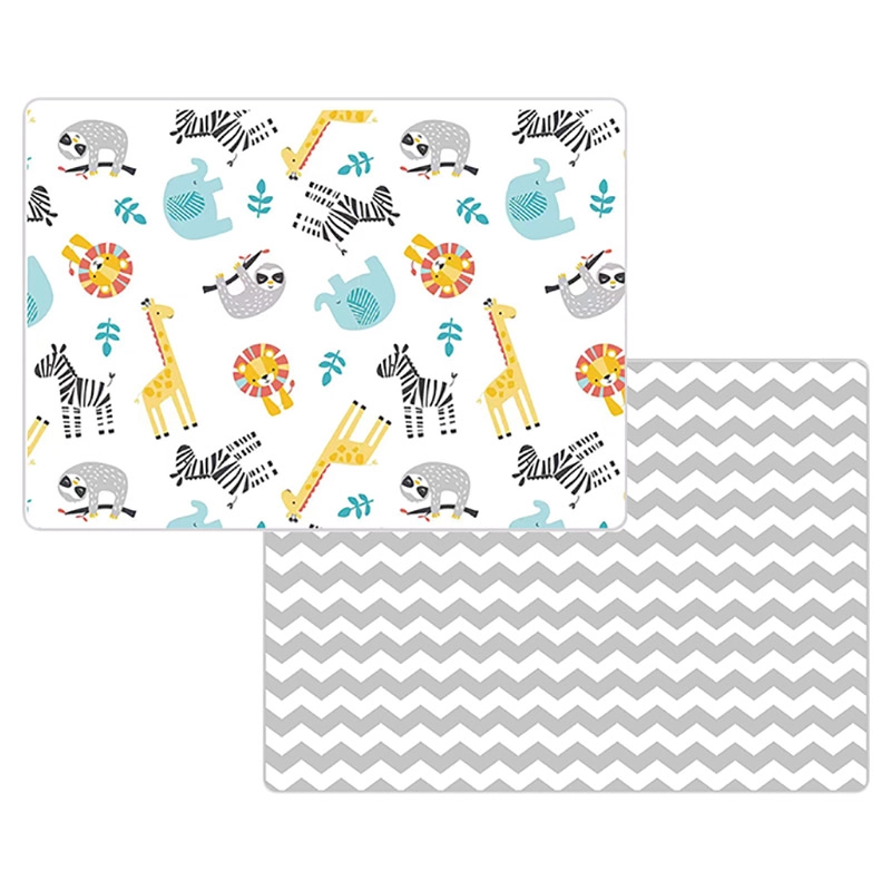 Double Sided Xpe Foam Mat - Zoo Animals 1+