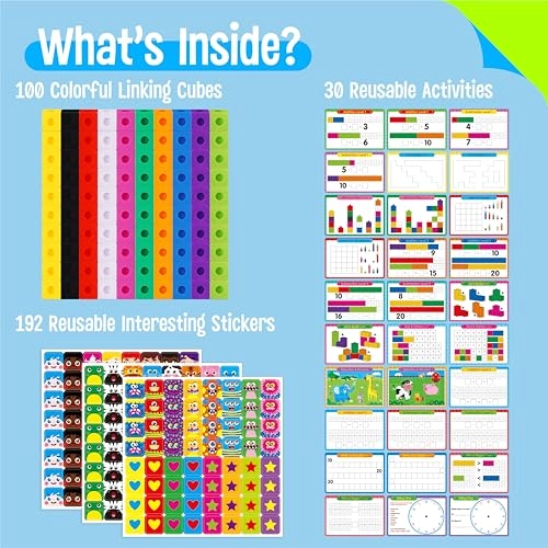 Math Connecting Cubes - 36 months - 6 years 100 pieces