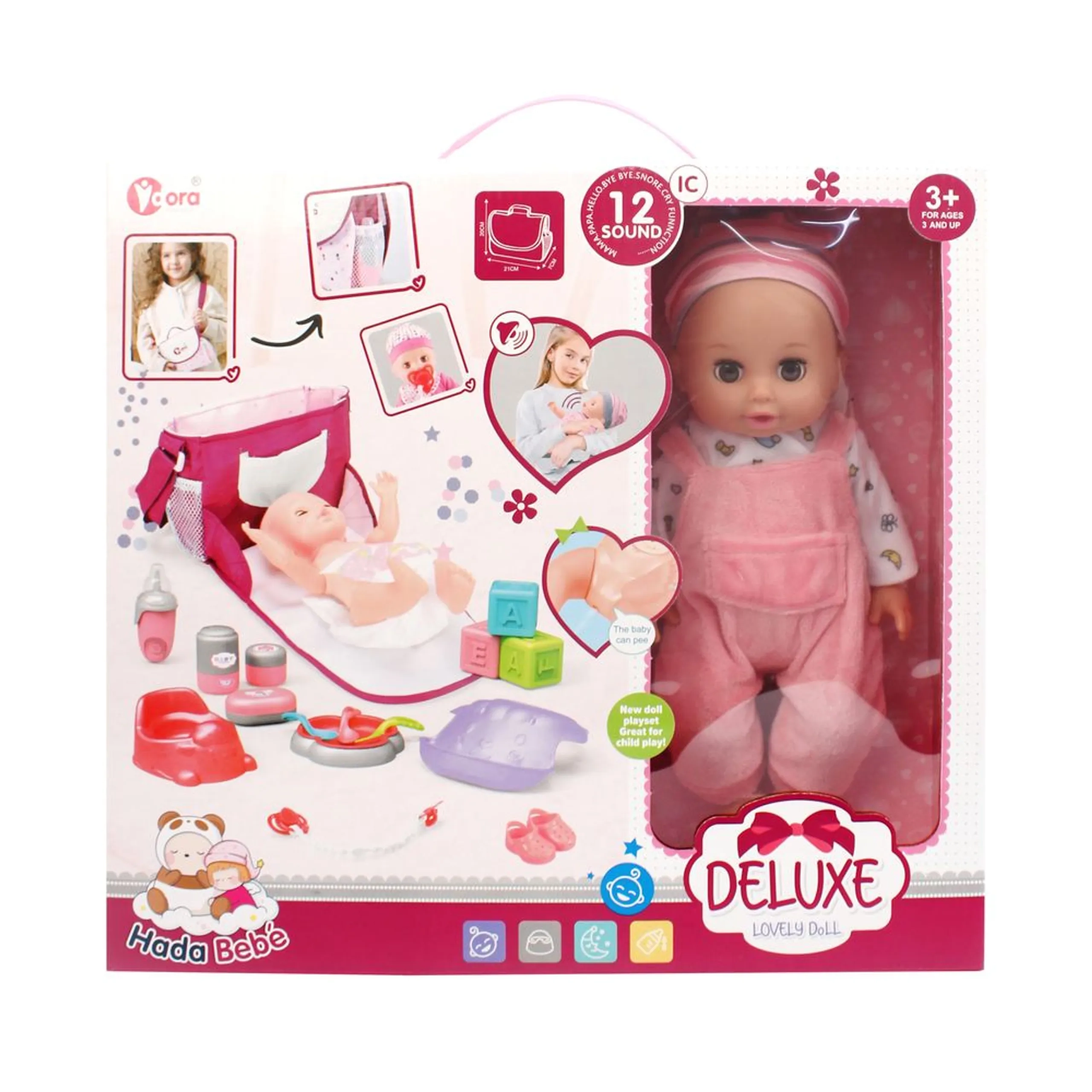 Vdora Dolls Baby Doll Playset - Interactive Accessories Ages 3+