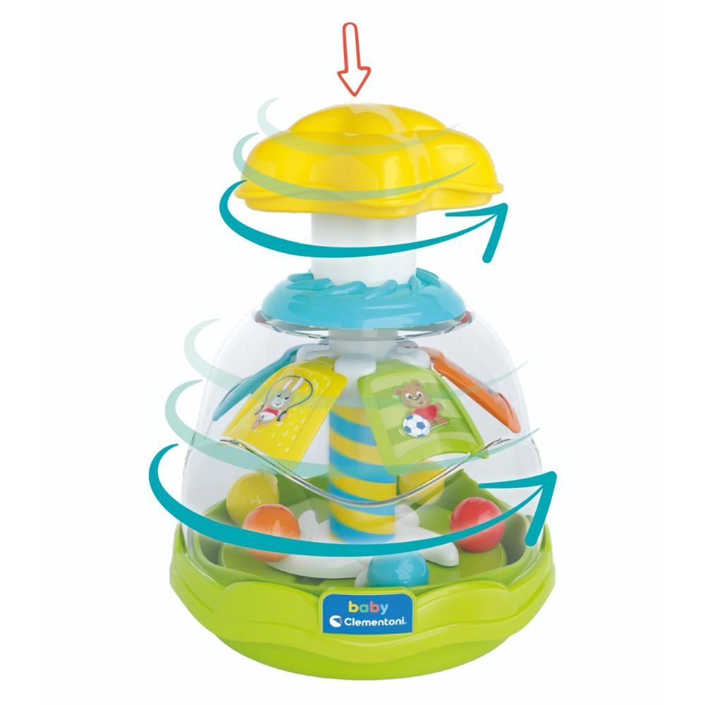 Baby Happy Animals Spinning Top - Suitable for 9 Months & Above.