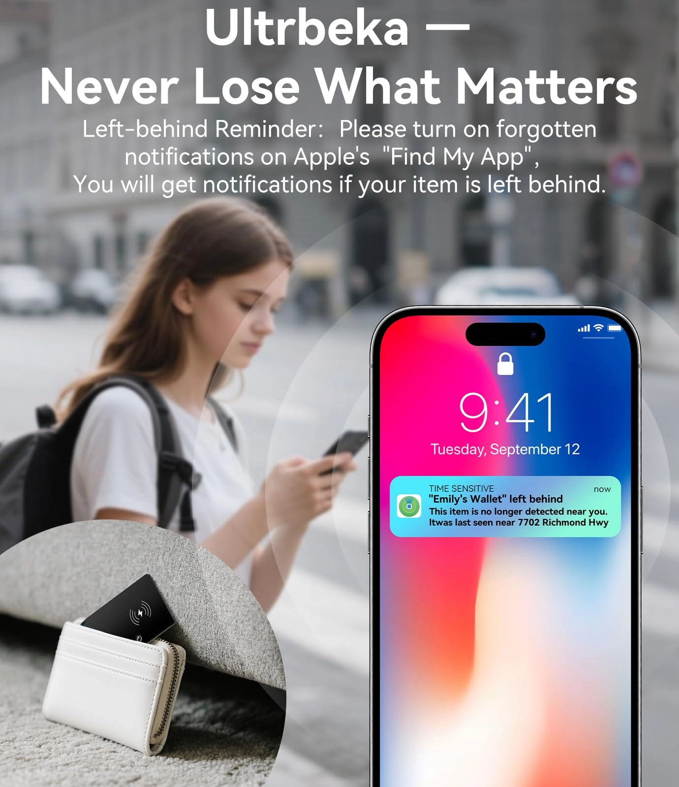 Ultra-Thin Wallet Tracker Card