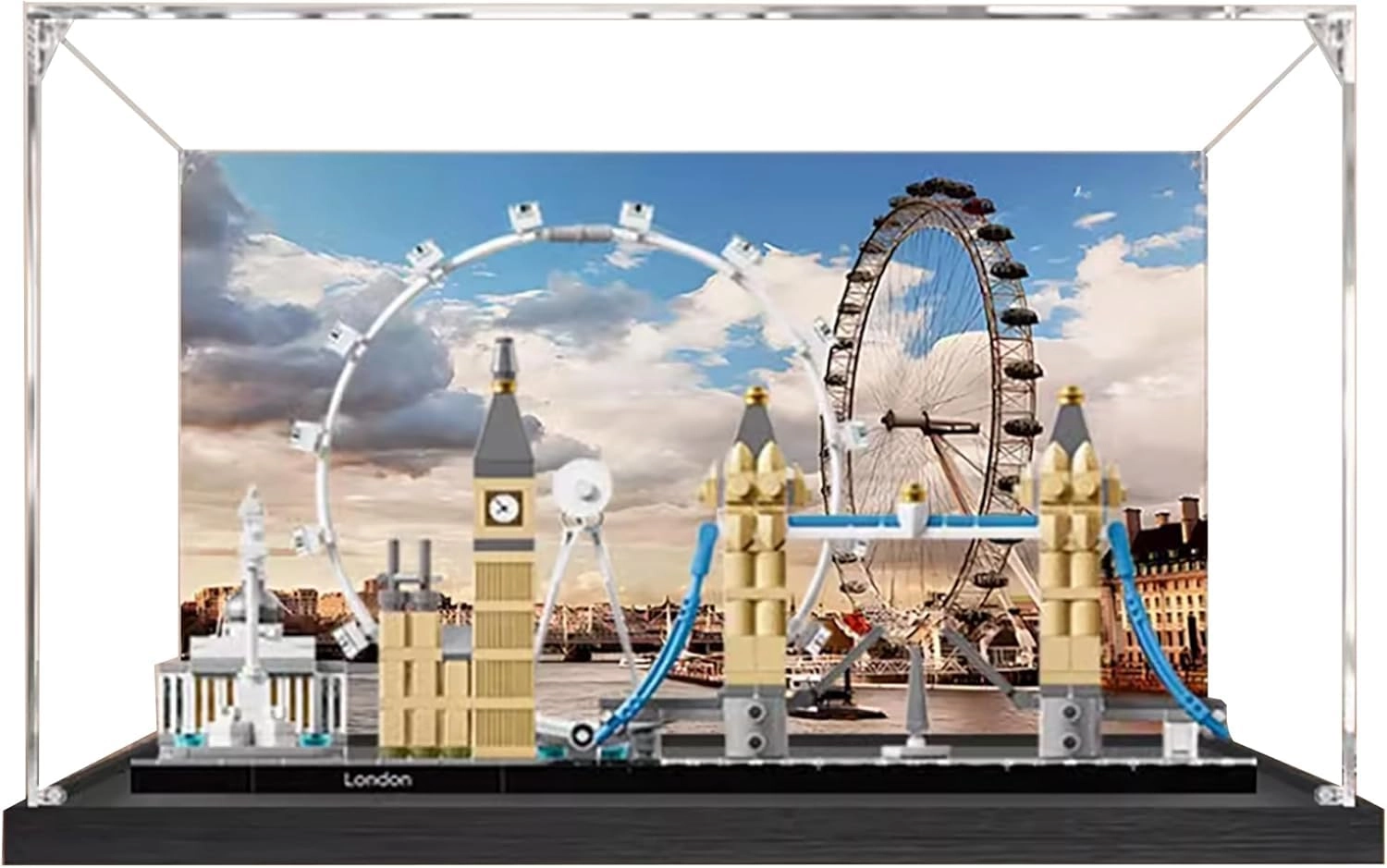 OYTOCLKU Lego Acrylic Display Case - 3mm Dustproof Compatible with 21034 30x10x20CM