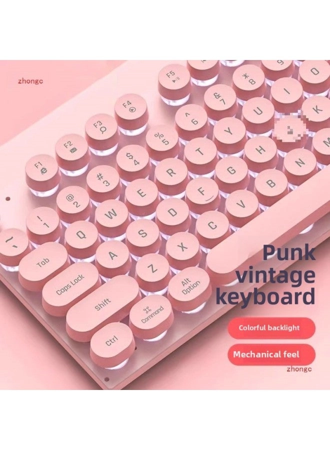 Mechanical Feel Keyboard And Mouse - Wired