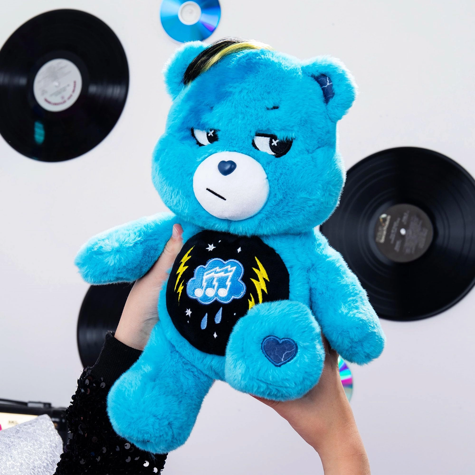 Grumpy Bear - Rock Theme 22 cm Eco Friendly Plush